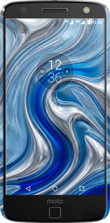 3D пластиковый глянцевый чехол Liquid Chrome для Motorola MOTO Z - 6781c-419 изображение 