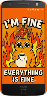 3D пластиковий глянцевий чехол Funny Cat для Motorola MOTO Z - 6786c-419 изображение 