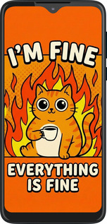 Силиконовый чехол Funny Cat для Motorola One Macro - 6786u-1812 изображение 