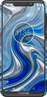 3D пластиковый матовый чехол Liquid Chrome для Motorola One Power - 6781m-1588 изображение 