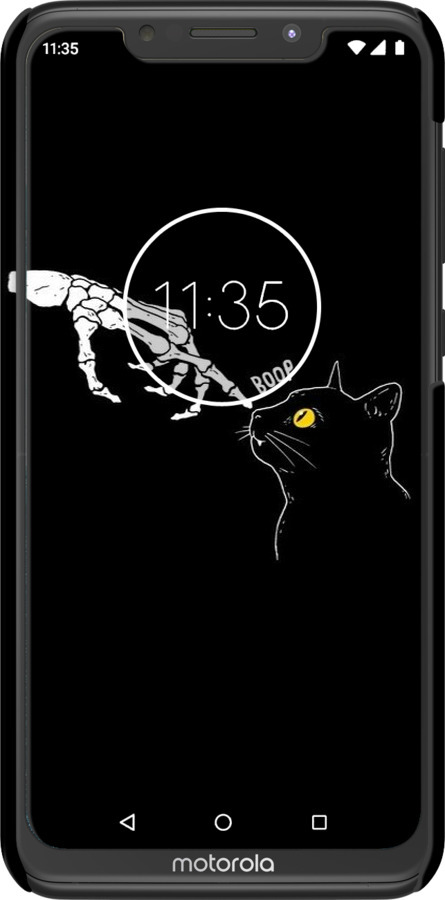 3D пластиковый матовый чехол Кошка для Motorola One Power - 6505m-1588 изображение 