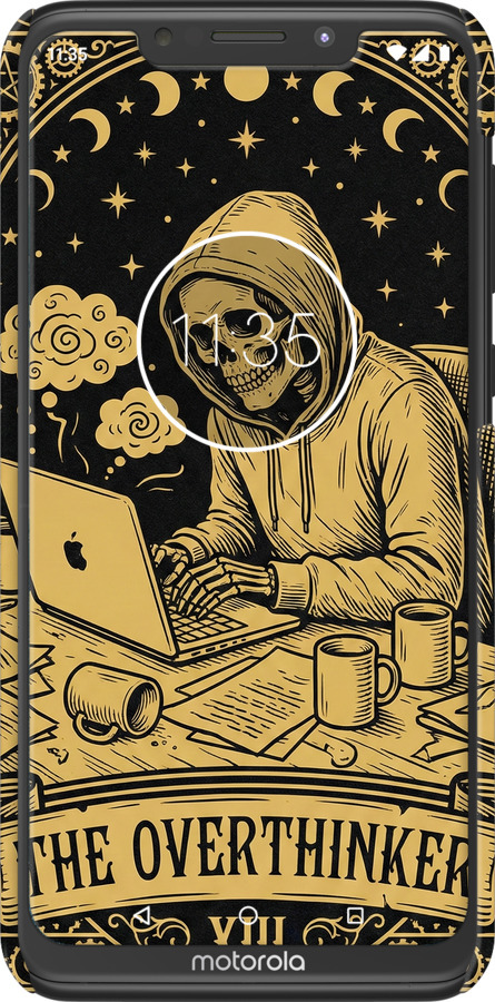 3D пластиковий матовий чехол The Overthinker для Motorola One Power - 6774m-1588 изображение 