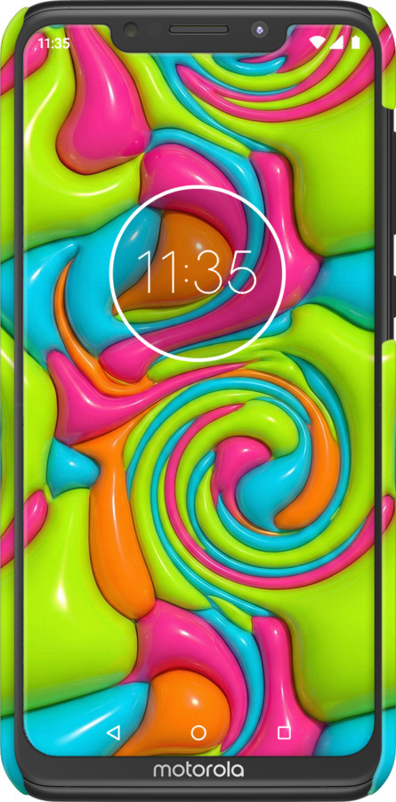 3D пластиковый матовый чехол Y2K Jelly Dream для Motorola One Power - 6780m-1588 изображение 