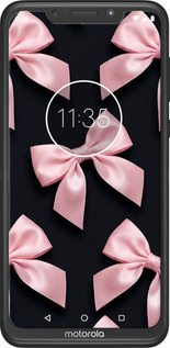 2D пластиковый чехол Coquette Ribbons Dark Coquette для Motorola One Power - 6767t-1588 изображение 