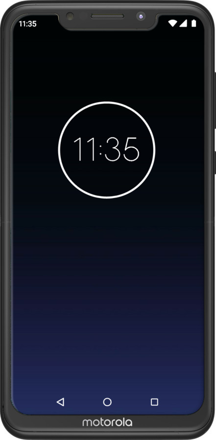2D пластиковый чехол Градиент в тёмно - синем стиле для Motorola One Power - 6542t-1588 изображение 