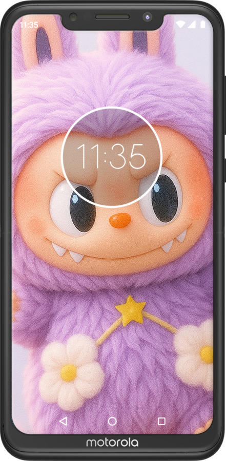 2D пластиковый чехол Лабубу для Motorola One Power - 6708t-1588 изображение 