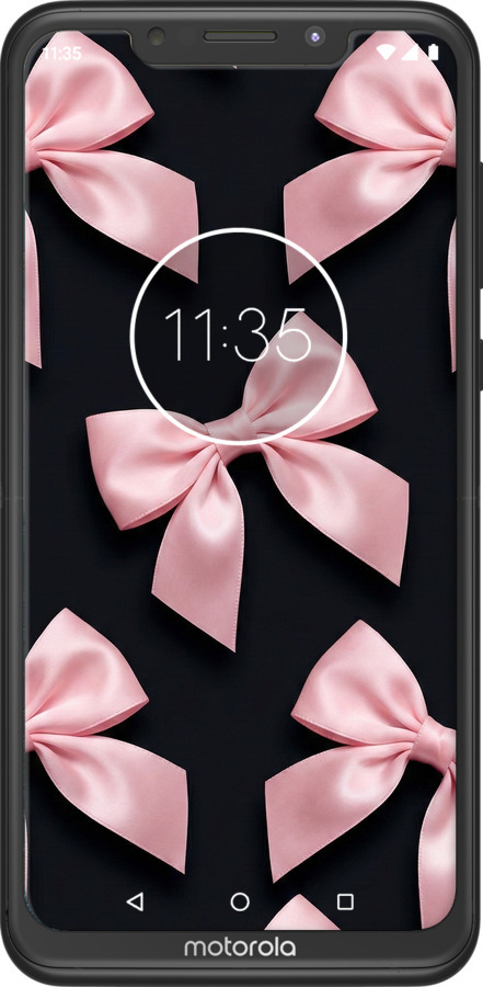 2D пластиковый чехол Coquette Ribbons Dark Coquette для Motorola One Power - 6767t-1588 изображение 