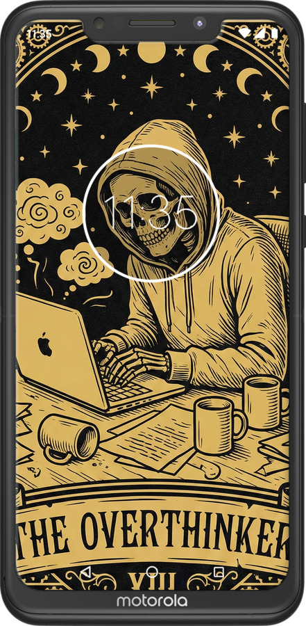 2D пластиковый чехол The Overthinker для Motorola One Power - 6774t-1588 изображение 