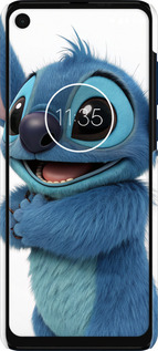 3D пластиковый матовый чехол Стич 1 для Motorola One Vision - 6686m-1782 изображение 