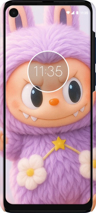 3D пластиковый матовый чехол Лабубу для Motorola One Vision - 6708m-1782 изображение 