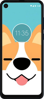 Силиконовый чехол Корги для Motorola One Vision - 6280u-1782 изображение 