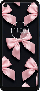 Силиконовый чехол Coquette Ribbons Dark Coquette для Motorola One Vision - 6767u-1782 изображение 