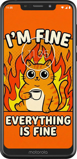 2D пластиковый чехол Funny Cat для Motorola One - 6786t-1589 изображение 