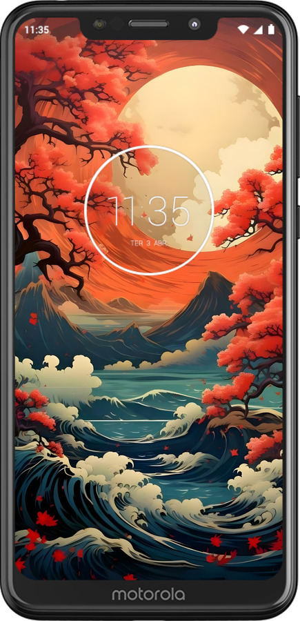 2D пластиковый чехол Природа японии для Motorola One - 6327t-1589 изображение 