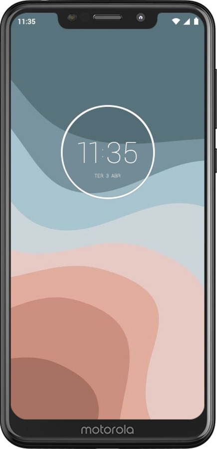 2D пластиковый чехол С синими и розовыми волнами в стиле ретро для Motorola One - 6532t-1589 изображение 
