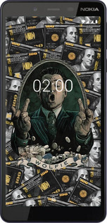 Силиконовый чехол Волк с валл стрит для Nokia 1 Plus - 6287u-1677 изображение 