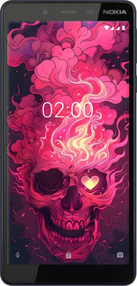 Силиконовый чехол Череп арт для Nokia 1 Plus - 6385u-1677 изображение 