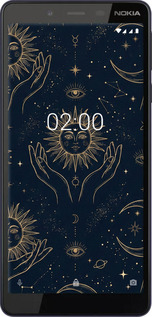 Силиконовый чехол Celestial Harmony: Sun & Moon Gold Mystic Pattern для Nokia 1 Plus - 6778u-1677 изображение 