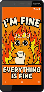 Силіконовий чехол Funny Cat для Nokia 1 Plus - 6786u-1677 изображение 