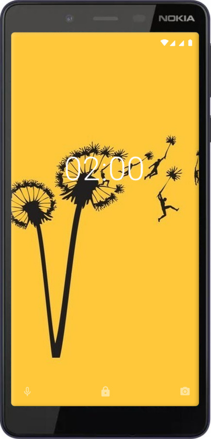 Силіконовий чехол Мінімалізм кульбаби для Nokia 1 Plus - 6449u-1677 изображение 