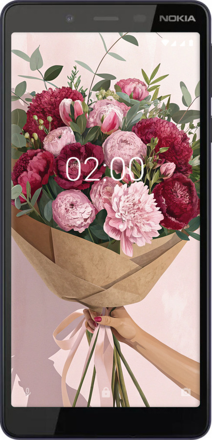 Силіконовий чехол Півонії 1 для Nokia 1 Plus - 6705u-1677 изображение 