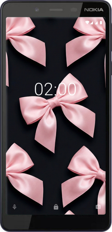 Силиконовый чехол Coquette Ribbons Dark Coquette для Nokia 1 Plus - 6767u-1677 изображение 