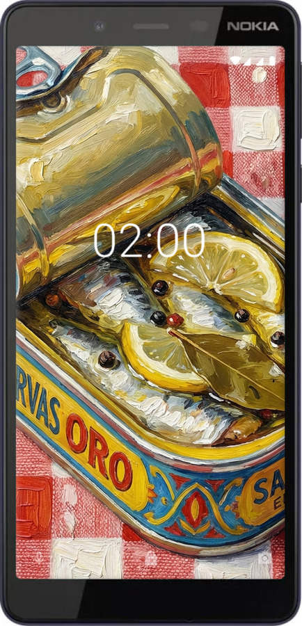 Силиконовый чехол Vintage Sardine Tin Phone для Nokia 1 Plus - 6772u-1677 изображение 