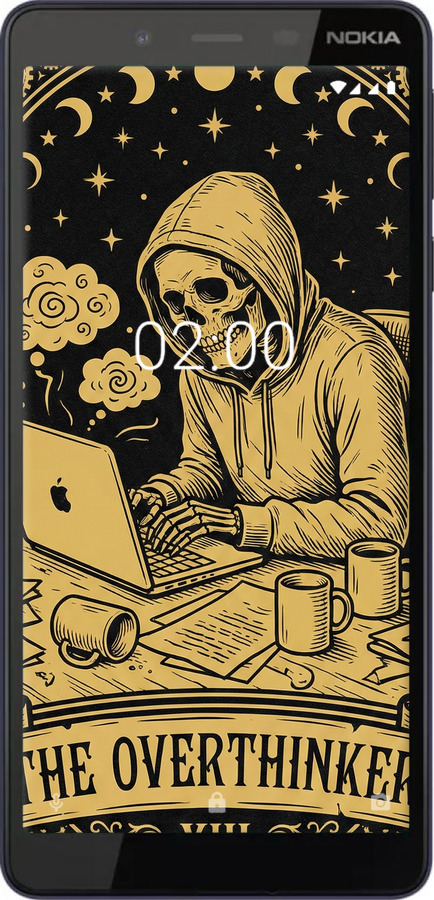 Силиконовый чехол The Overthinker для Nokia 1 Plus - 6774u-1677 изображение 