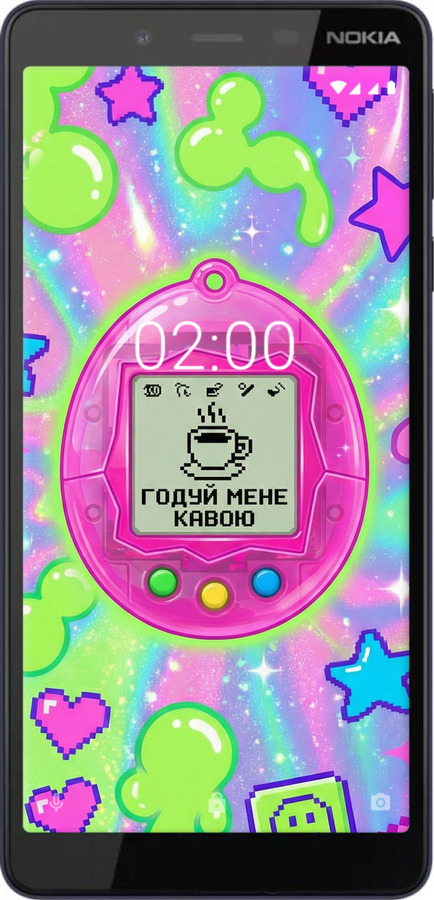 Силиконовый чехол Y2K Aesthetic Retro Pet: Годуй мене кавою для Nokia 1 Plus - 6784u-1677 изображение 