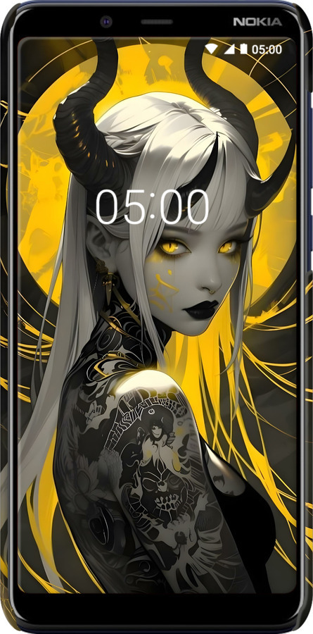 3D пластиковый матовый чехол Аниме демон 2 для Nokia 3.1 Plus - 6309m-1607 изображение 