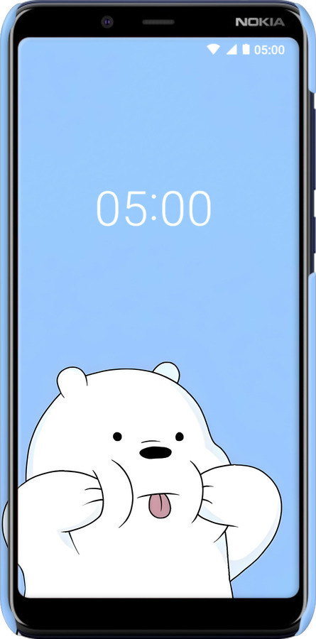 3D пластиковий матовий чехол Милий ведмедик для Nokia 3.1 Plus - 6357m-1607 изображение 