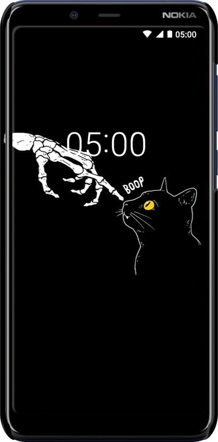 3D пластиковий матовий чехол Кішка для Nokia 3.1 Plus - 6505m-1607 изображение 