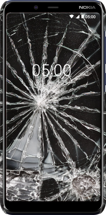 3D пластиковый матовый чехол Glass для Nokia 3.1 Plus - 6608m-1607 изображение 