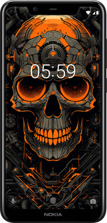 2D пластиковий чехол Череп для Nokia 5.1 Plus - 5952t-1543 изображение 