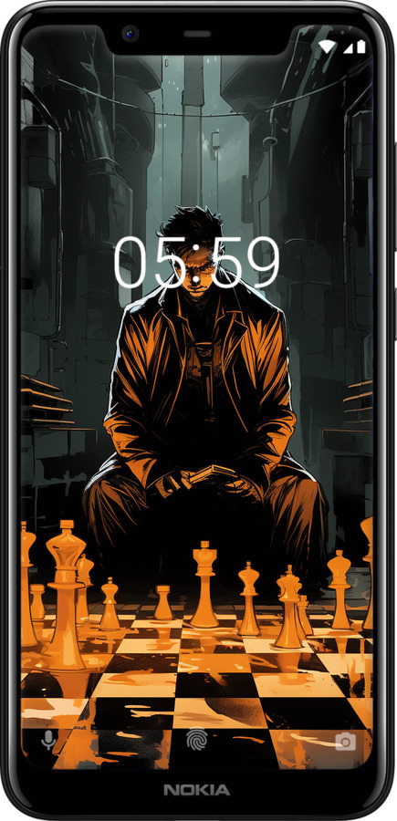 2D пластиковый чехол Шахматы для Nokia 5.1 Plus - 5951t-1543 изображение 