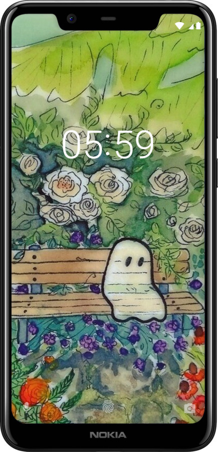 2D пластиковый чехол Грустное привидение для Nokia 5.1 Plus - 6403t-1543 изображение 