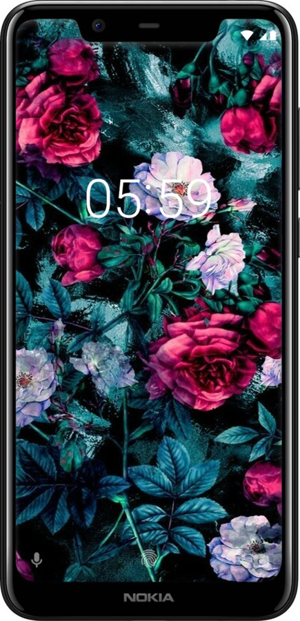 Силиконовый чехол Сад и розы для Nokia 5.1 Plus - 6483u-1543 изображение 