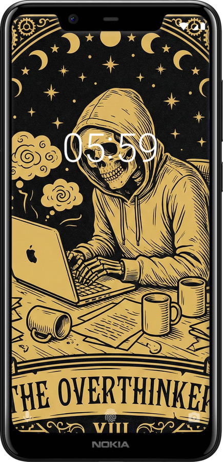 2D пластиковый чехол The Overthinker для Nokia 5.1 Plus - 6774t-1543 изображение 