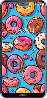 Силіконовий чехол Пончики для Nokia 6.1 Plus - 6318u-1539 изображение 