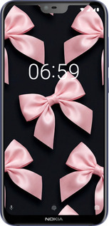 Силиконовый чехол Coquette Ribbons Dark Coquette для Nokia 6.1 Plus - 6767u-1539 изображение 