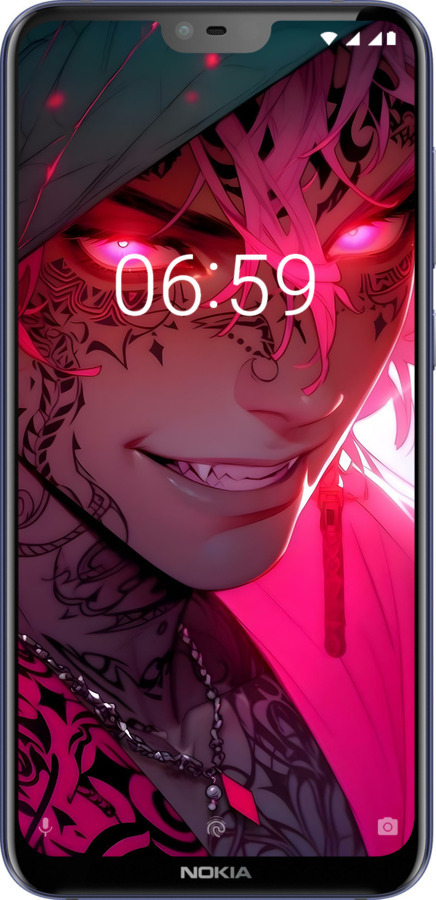 Силіконовий чехол Аніме демон 3 для Nokia 6.1 Plus - 6313u-1539 изображение 