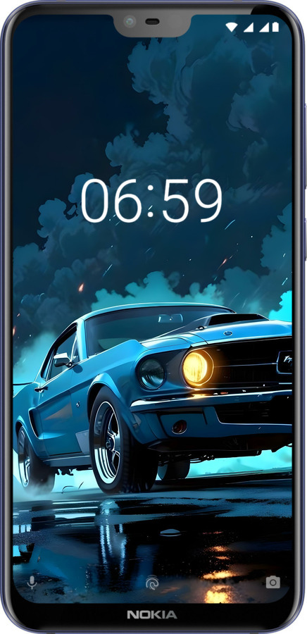 Силиконовый чехол Форд мустанг для Nokia 6.1 Plus - 6374u-1539 изображение 