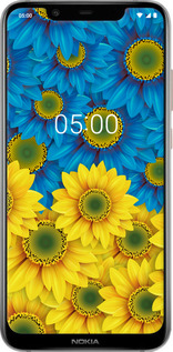 Силіконовий чехол Жовто-блакитні квіти  для Nokia 7.1 Plus - 1048u-1606 изображение 