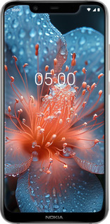 Силіконовий чехол Роса на квітці для Nokia 7.1 Plus - 6039u-1606 изображение 