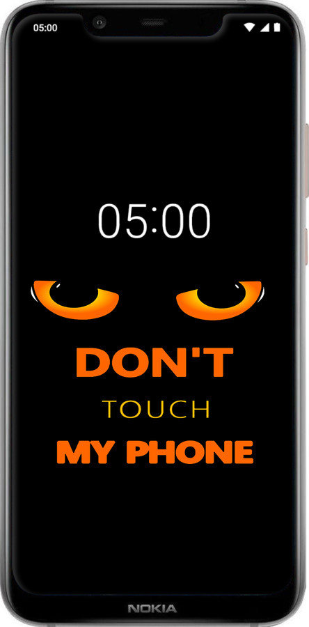 Силиконовый чехол Don't touch the phone для Nokia 7.1 Plus - 4261u-1606 изображение 