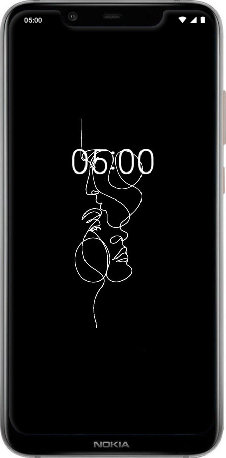 Силиконовый чехол Пара для Nokia 7.1 Plus - 4457u-1606 изображение 