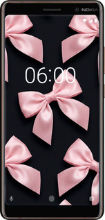 2D пластиковый чехол Coquette Ribbons Dark Coquette для Nokia 7 Plus - 6767t-1354 изображение 