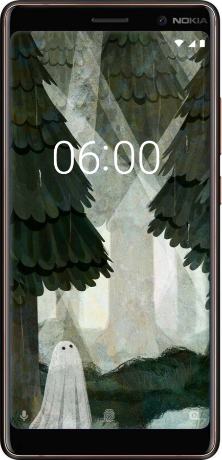 2D пластиковый чехол С изображением соснового леса и привидения для Nokia 7 Plus - 6420t-1354 изображение 