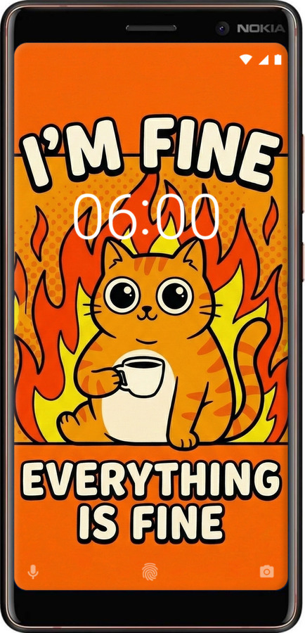 2D пластиковий чехол Funny Cat для Nokia 7 Plus - 6786t-1354 изображение 