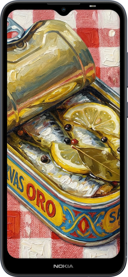 Силиконовый чехол Vintage Sardine Tin Phone для Nokia C20 - 6772u-2510 изображение 